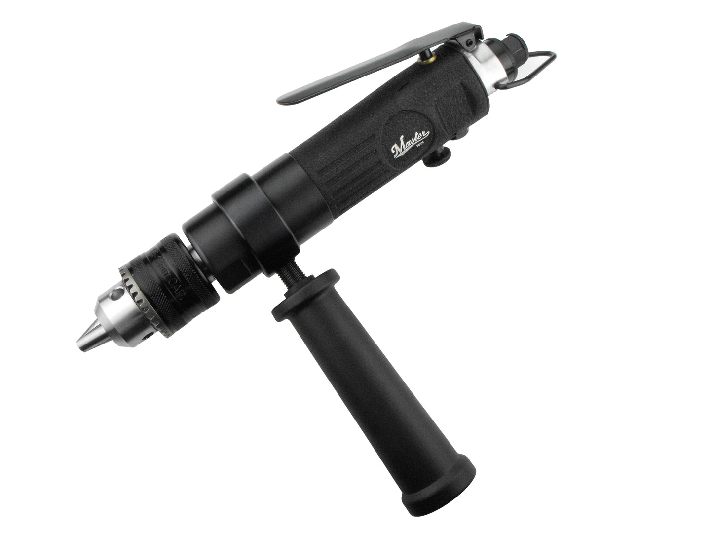 Taladro neumático recto industrial de 1/2" con mango lateral - Taladro neumático reversible de 800 RPM
