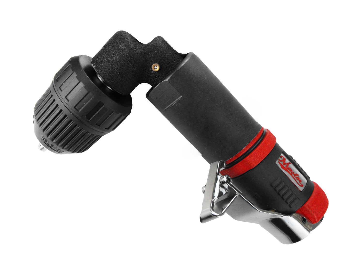 Master Palm 28330K Industrial 3/8" Small Right Angle Air Drill with Quick Change Chuck, 1250 Rpm, Non-Reversible