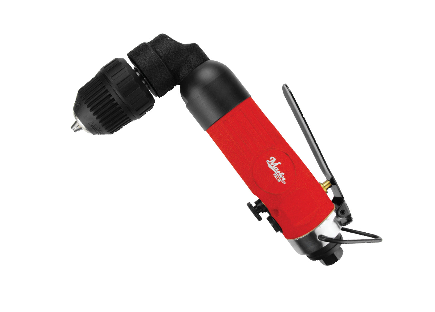 Master Palm 1/2" Pneumatic Right-Angle Drill Reversible with A Side Handle and Quick-Change Chuck - 500RPM, 0.5HP