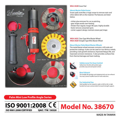 Pneumatic Rust and Paint Removal Grinder/Eraser/Sandblaster