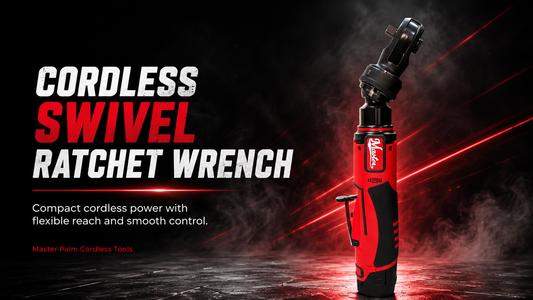 Industrial 3/8" Flex Swivel Head Cordless Ratchet Wrench - 12V - 45ft/lb